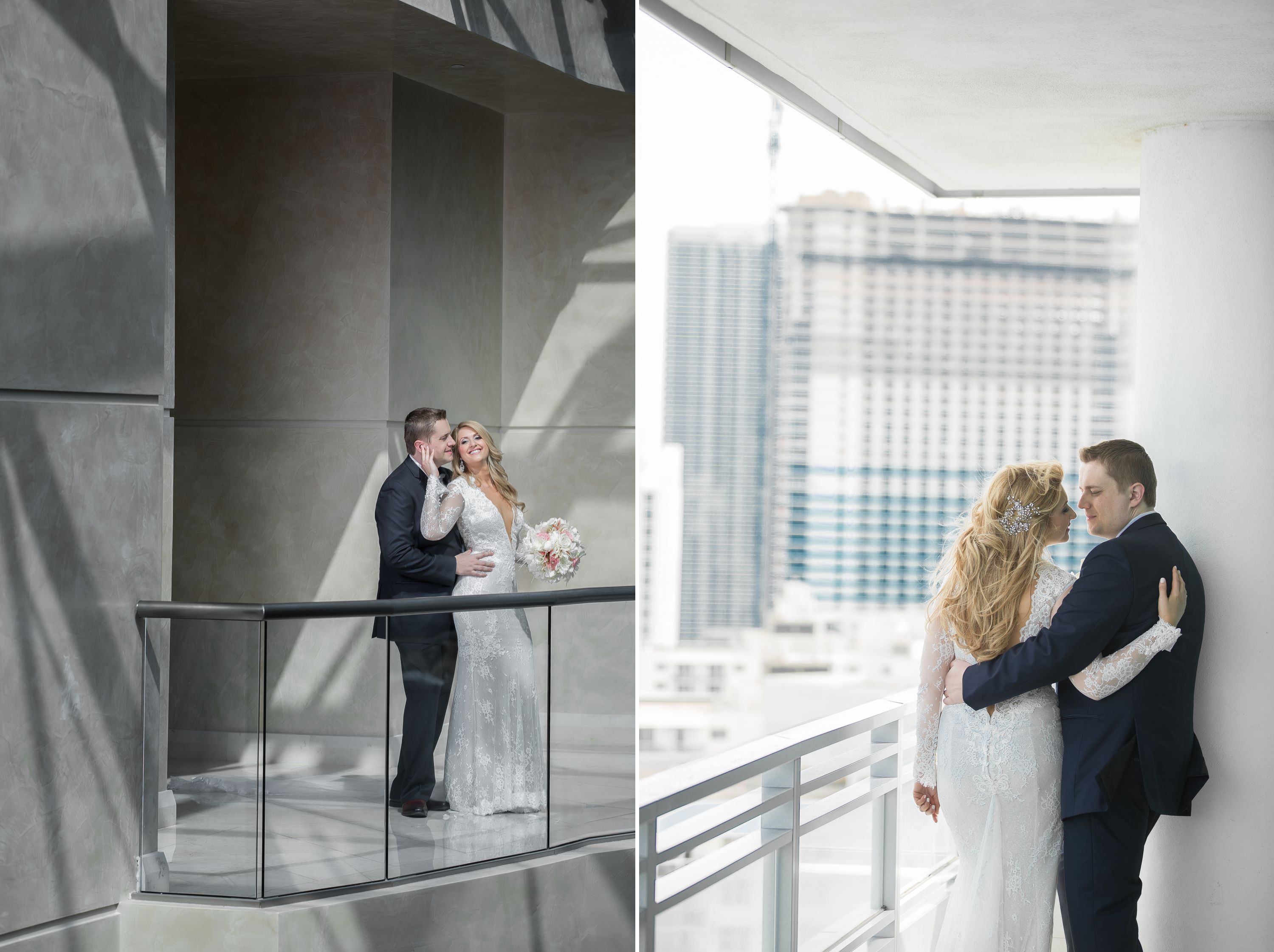 Styled photos of bride and groom at a Diplomat Beach Resort Wedding