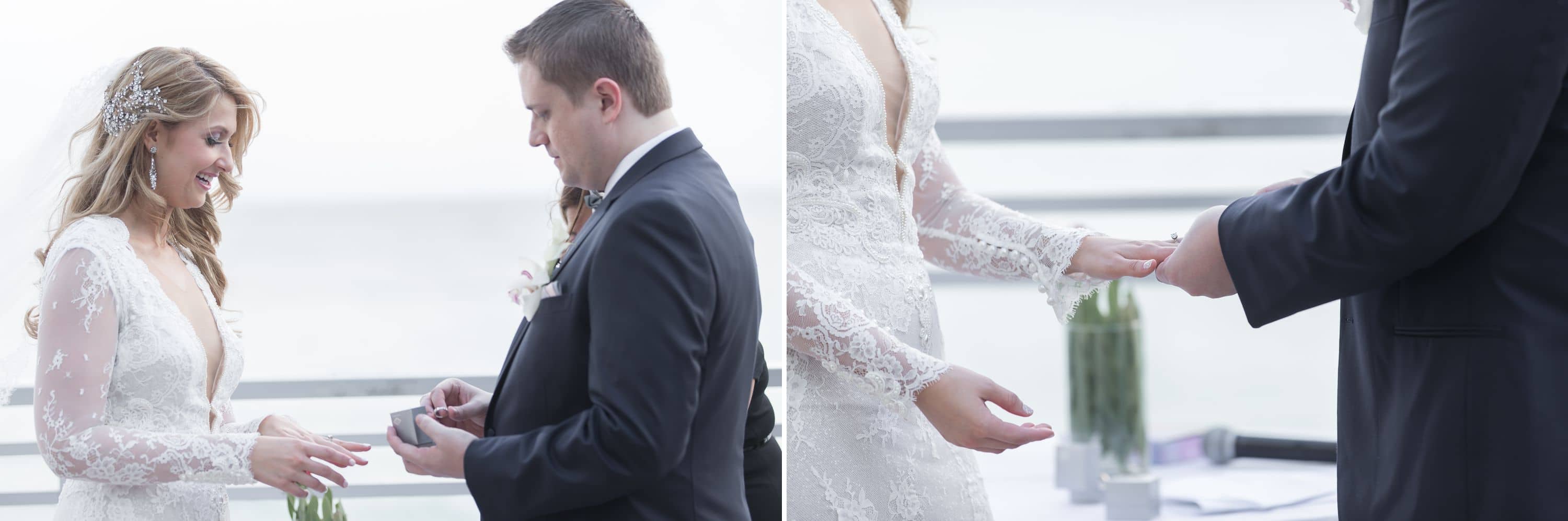 A photo of the ring exchange at a Diplomat Beach Resort Wedding