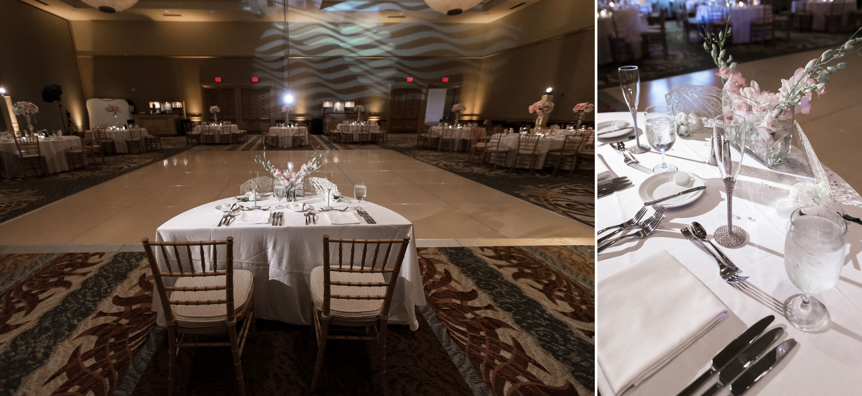 Bride and groom head table at a Diplomat Beach Resort Wedding