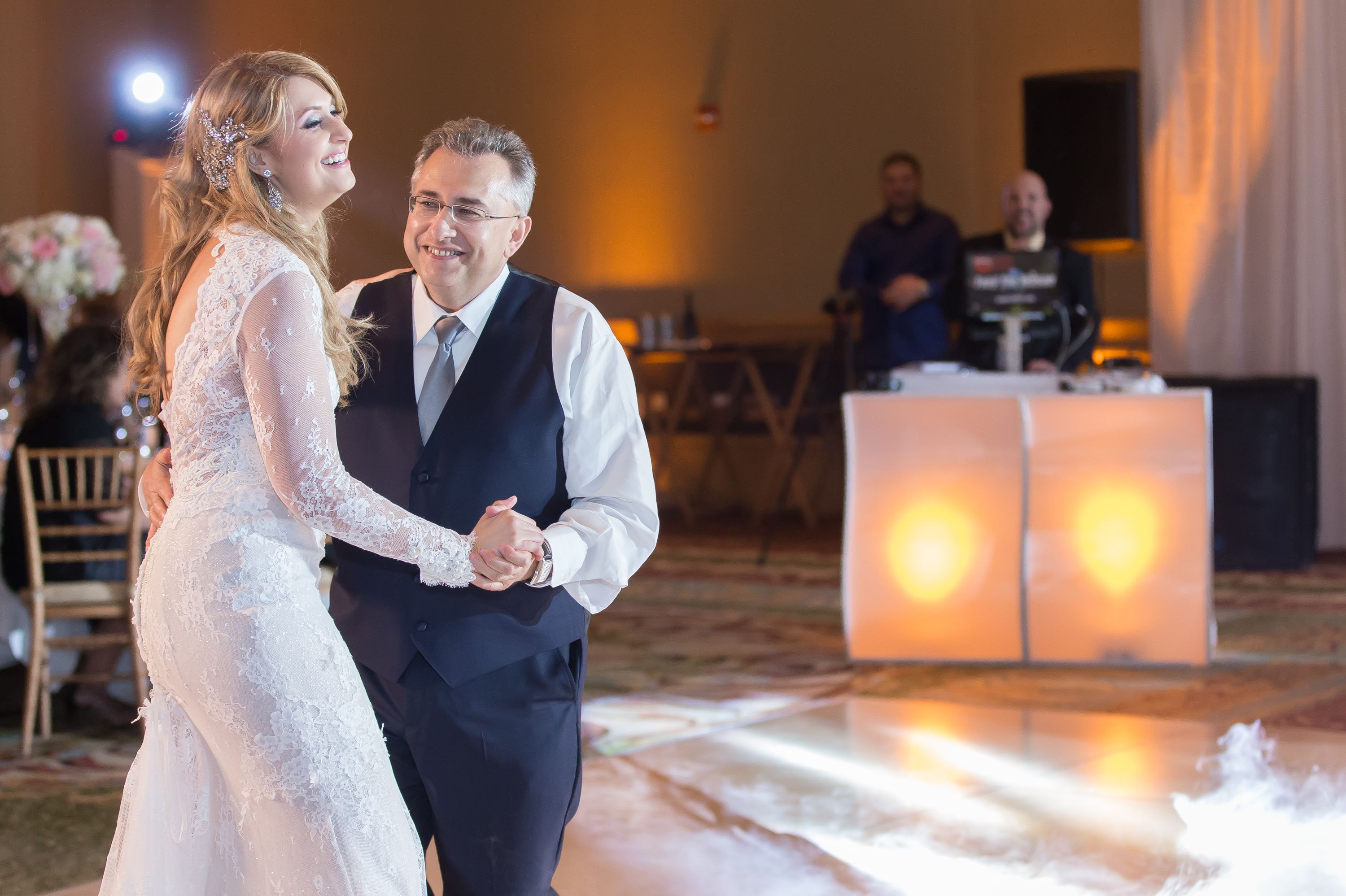 Bride dancing with dad at this Diplomat Beach Resort Wedding