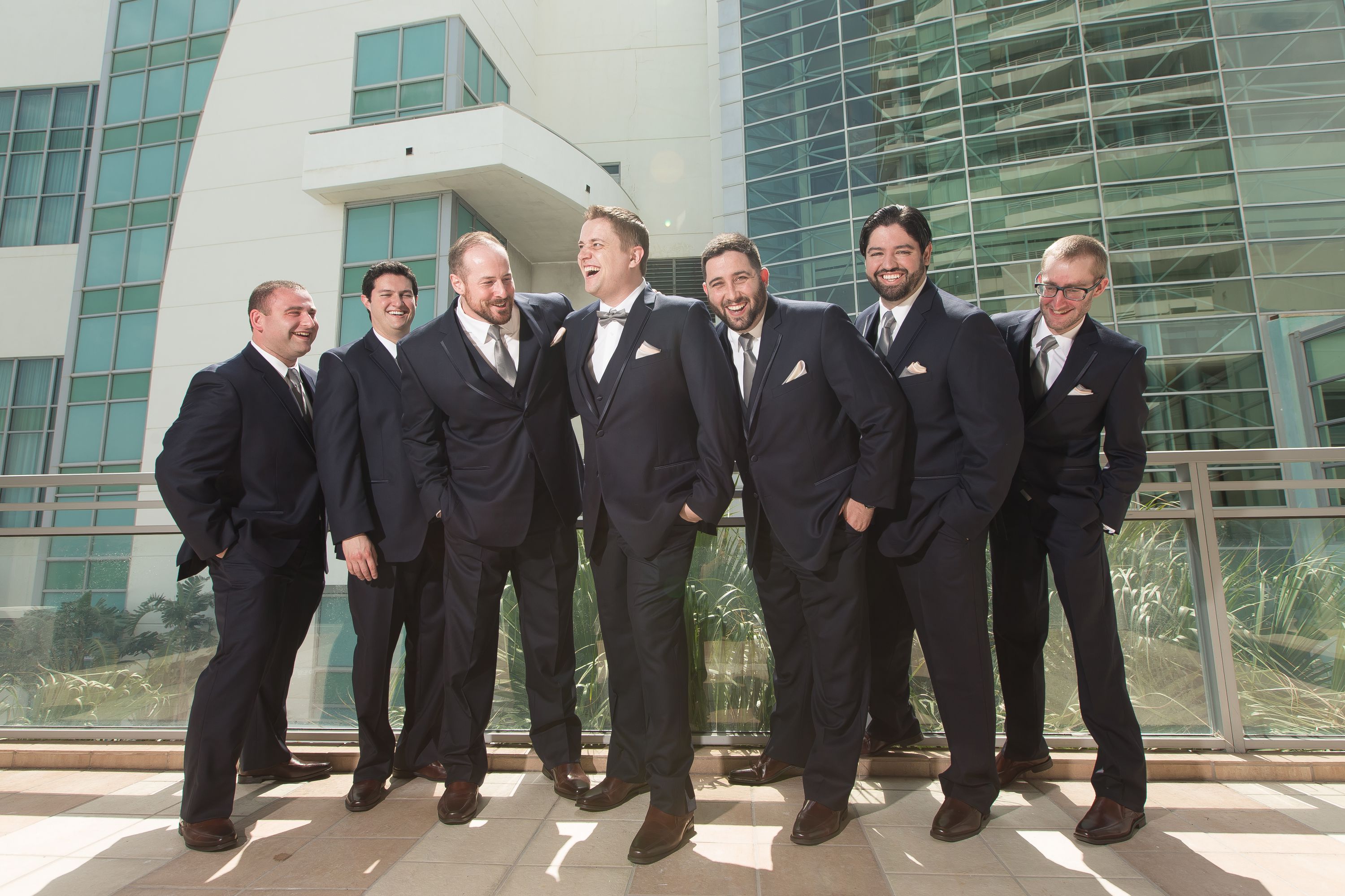 Styled shot of all the groomsmen at Diplomat Beach Resort Wedding